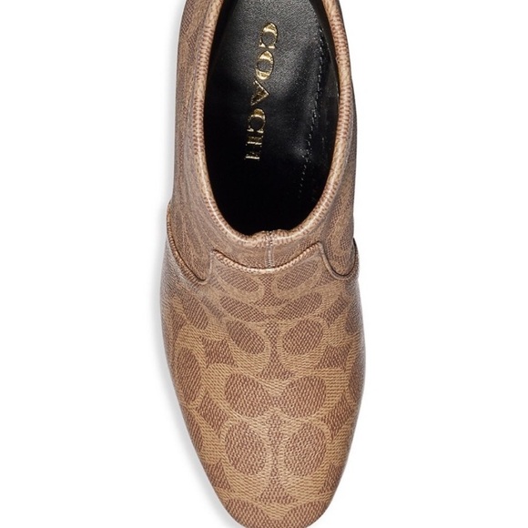 COACH Margot Monogram Coated Canvas Booties - Picture 2 of 4